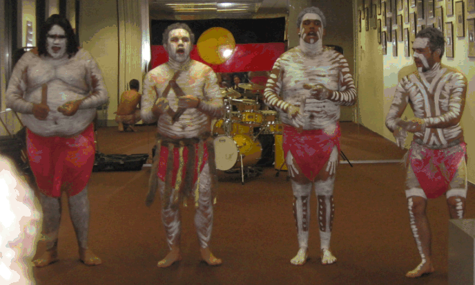 The Will Shakespeare Traditional Dance Group perform at ABS during NAIDOC week