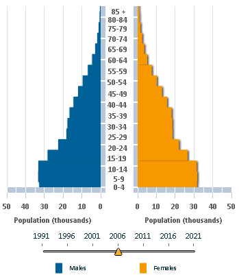 Indigenous age-sex pyramid