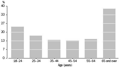 Graph: EMPLOYEES WITHOUT PAID LEAVE ENTITLEMENTS—AGE