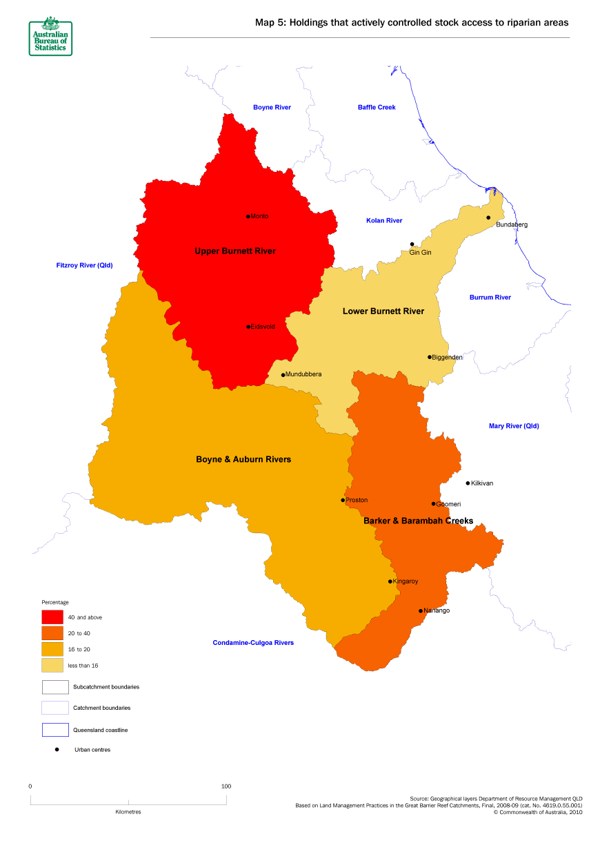 Map 5 Holdings that actively controlled stock access to riparian areas