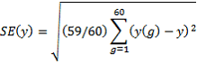 Image: equasion to obtain the standard error of a weighted estimate