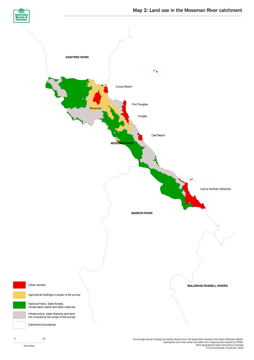 Map 2 Land use in the Mossman River catchment