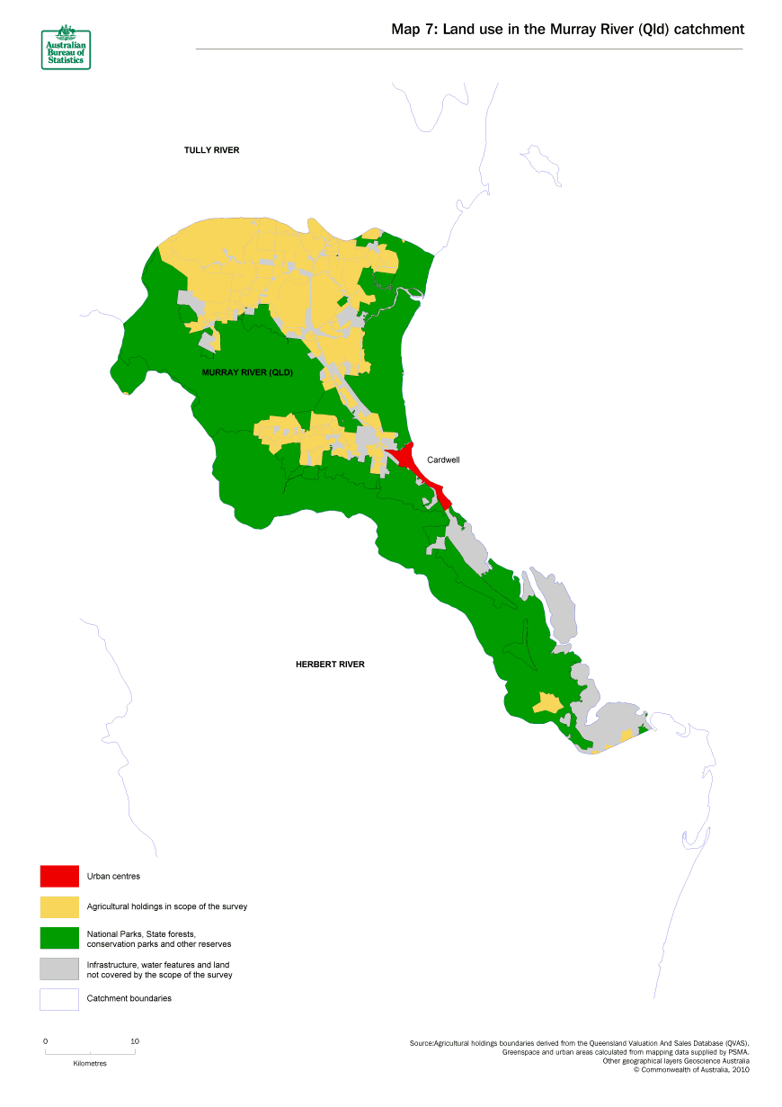 Map 7 Land use in the Murray River (Qld) catchment