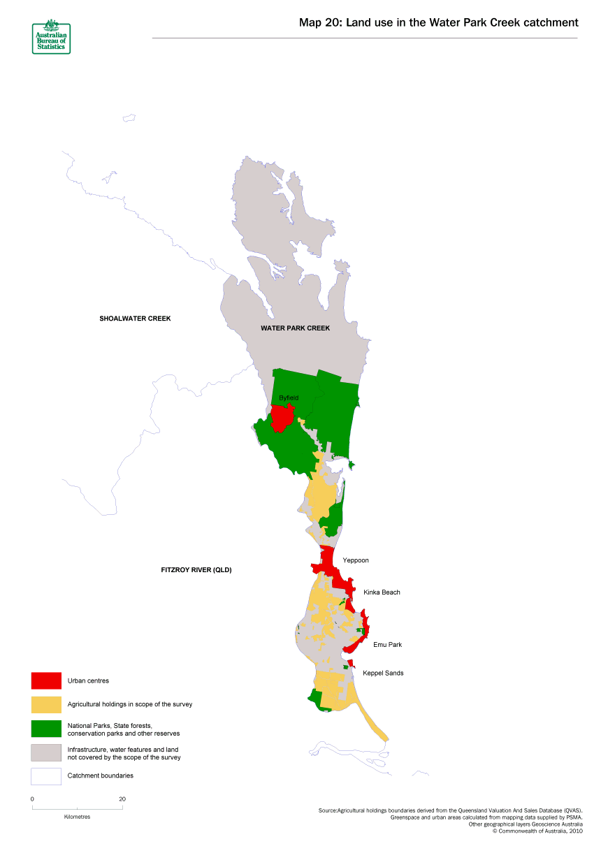 Map 20 Land use in the Park Creek catchment