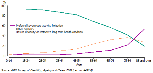 2 Disability status, by Age group