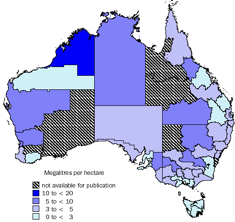 Map: Average application rate, by statistical division, 2002-2003