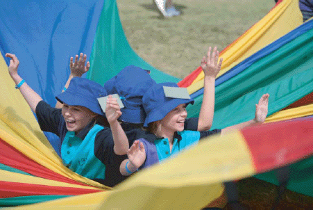 Guides having fun in the outdoors.