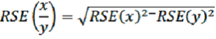 Formula used to calculate Relative Standard Error of a proportion