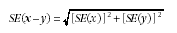 Formula to calculate an approximate SE of the difference between two estimates (x-y)