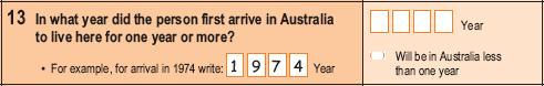 2006 Household Form - Question 13