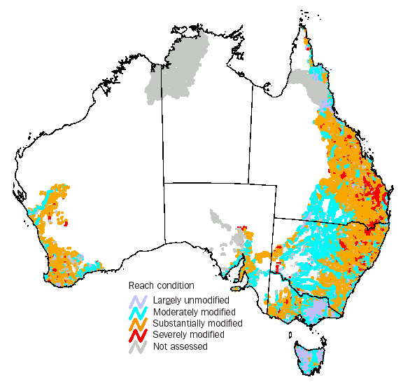 Map - S14.3   CONDITION OF RIVER REACHES BASED ON THE NUTRIENT AND SUSPENDED SEDIMENT LOAD INDEX