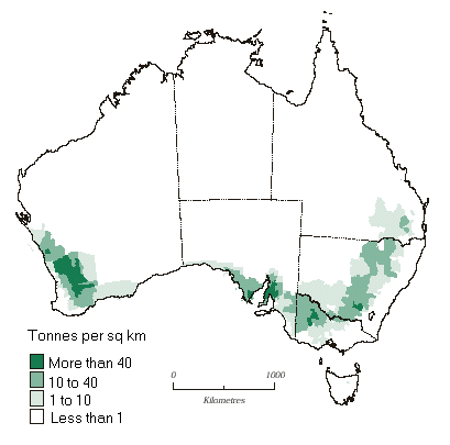 Map - 16.23 WHEAT FOR GRAIN, Production - 1996-97(a)