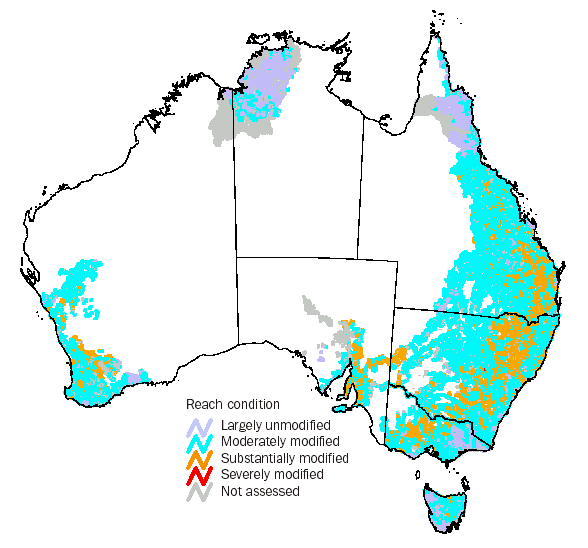 Map - S14.2   CONDITION OF RIVER REACHES BASED ON THE ENVIRONMENT INDEX