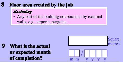 An example of question where the data entry fields from two questions appear too close together, therefore violating the law of proximity.