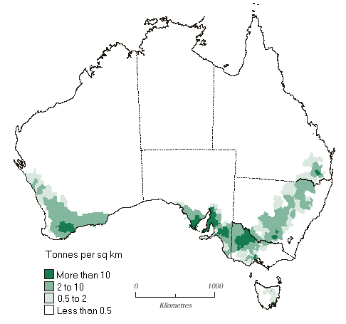 Map - 16.27 BARLEY FOR GRAIN, Production - 1996-97(a)