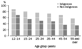 Graph: Whole milk consumption in non-remote areas