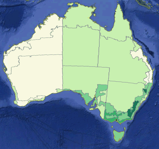 Picture showing first view of Google Earth after loading KMZ file