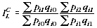 Equation - mathematical illustration of the Laspeyres index