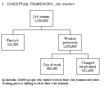 Diagram: Conceptual framework for job starters