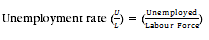 Equation 3: Unemployment rate calculation