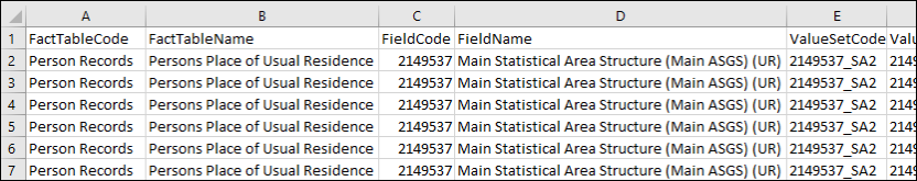 Excel extract