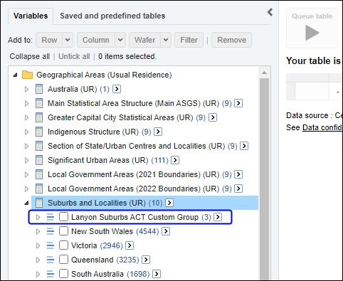 Custom Geographies in 2021 Census datasets