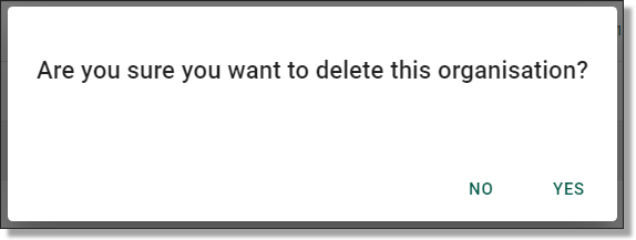delete org confirmation