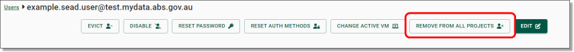 remove user from all projects button