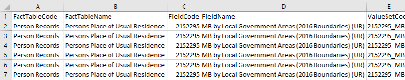 Excel example