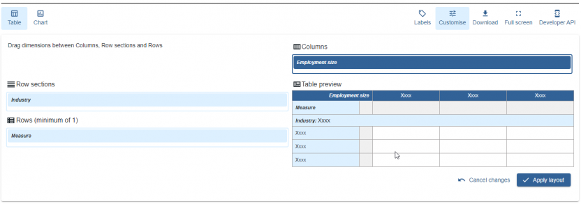 image showing filtering options