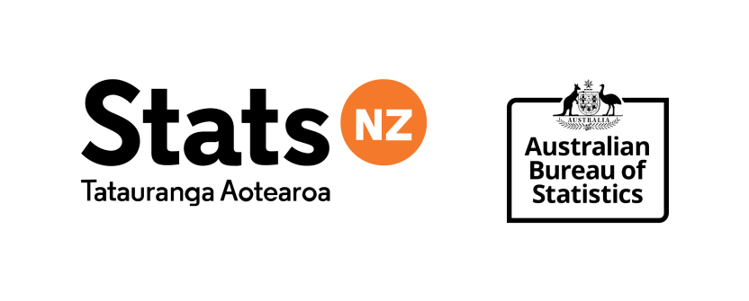 The logo of Stats NZ and the ABS