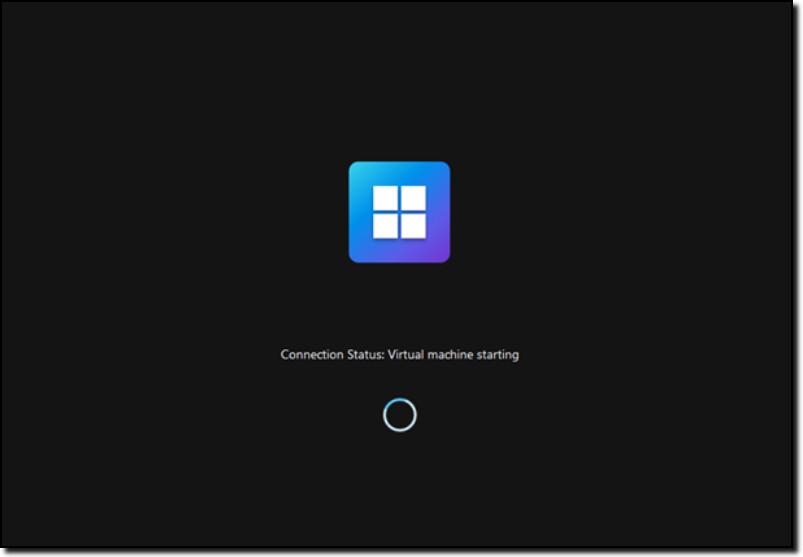 AVD web client loading screen