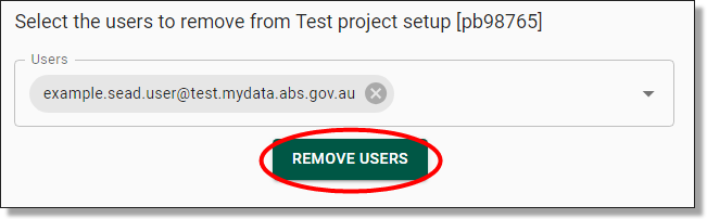 remove users dropdown