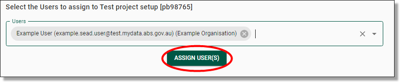 assign users button